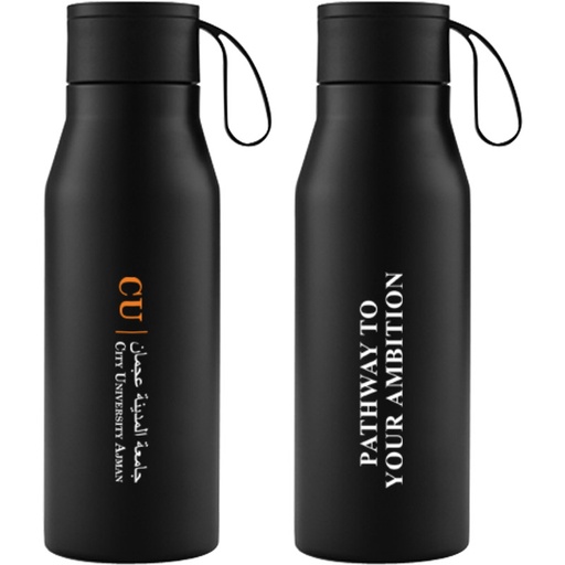 [CU-DW03] CU Recycled Stainless Steel Vacuum Bottle (600ml) - Black