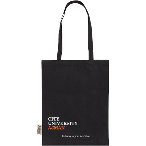 [CU-BG02] CU Recycled Cotton Tote Bag - Black